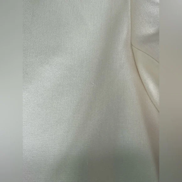 House of De Langhe Vintage Beaded Satin 3/4 Sleeve Blazer Jacket Cream Ivory - Picture 11 of 11